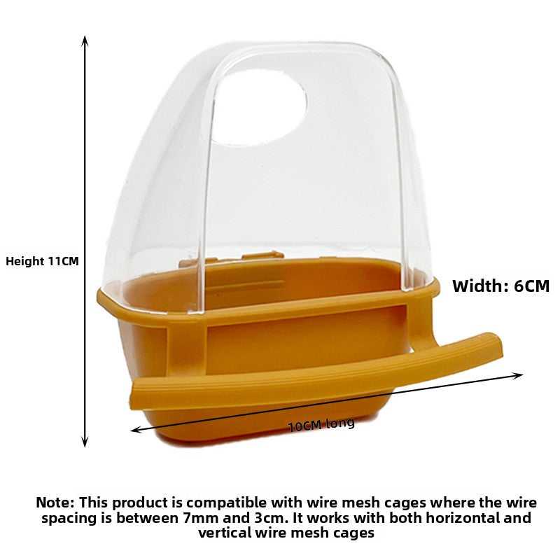 Hangable Splash-Proof Bird Feeder for Budgies & Cockatiels