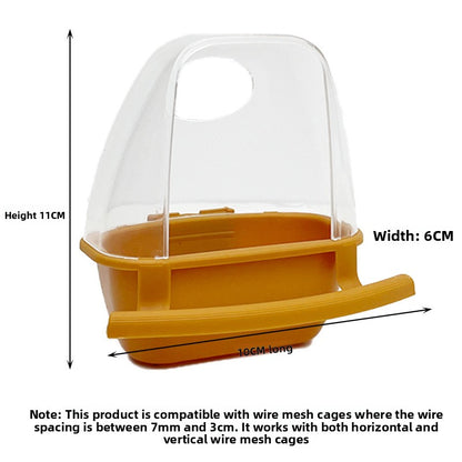 Hangable Splash-Proof Bird Feeder for Budgies & Cockatiels