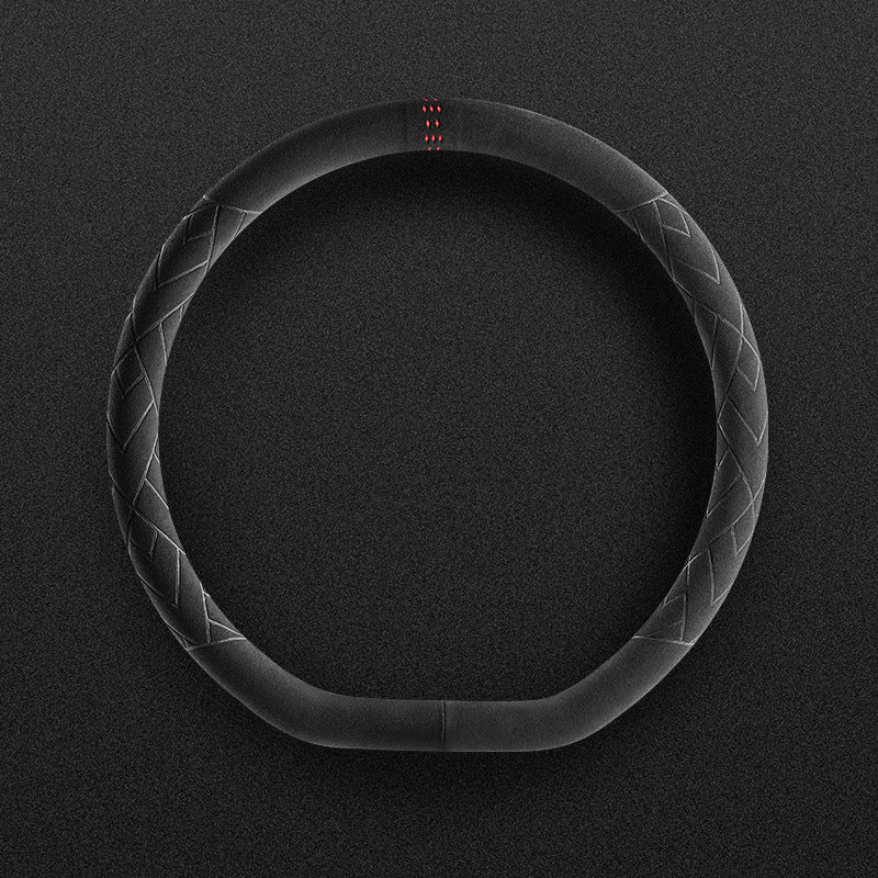 Embossed Suede Steering Wheel Cover