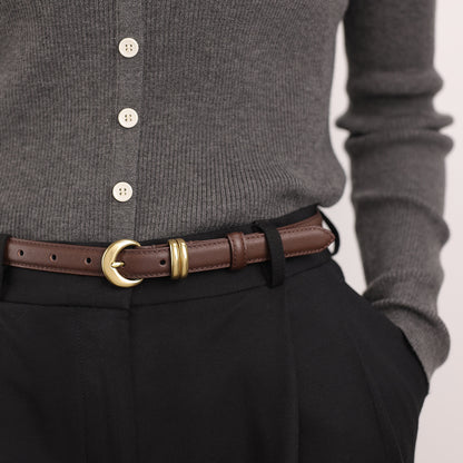 Women's Thin Leather Belt