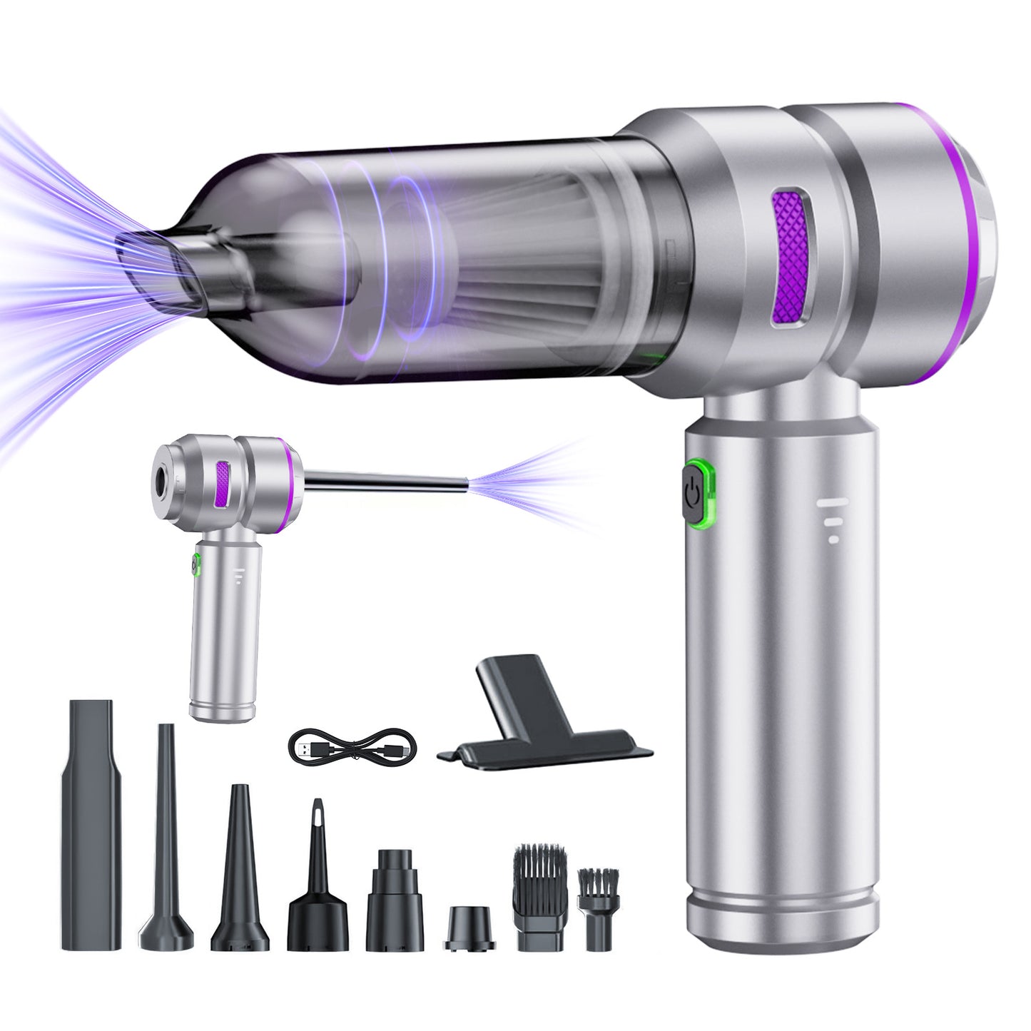 Handheld Car Vacuum Cleaner and Inflator