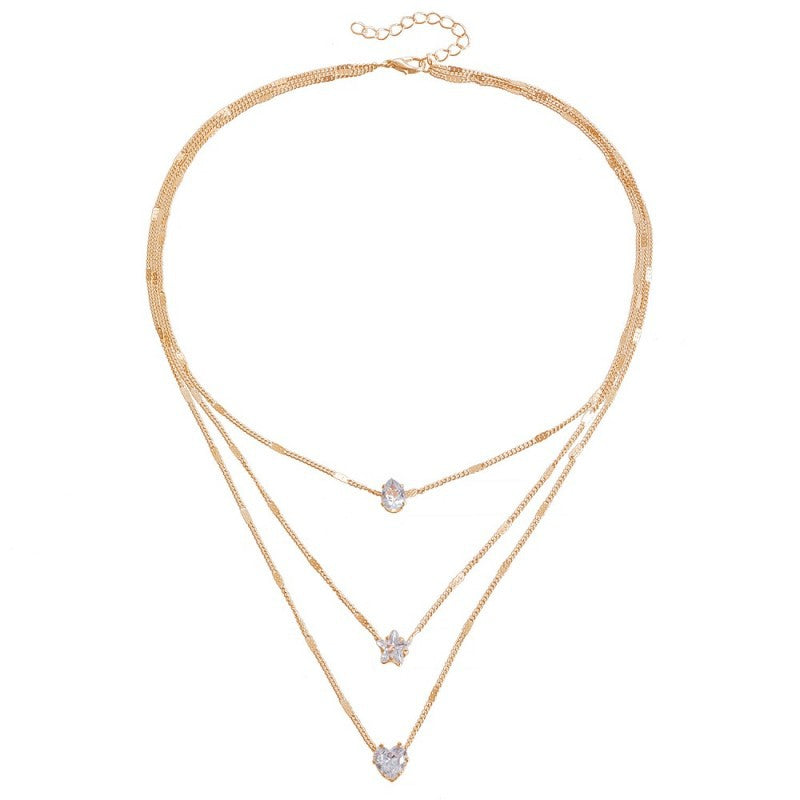Multi Layered Crystal Necklace
