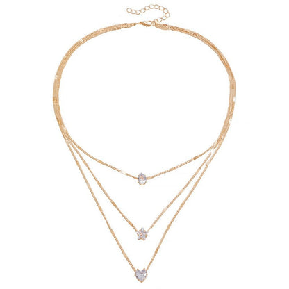 Multi Layered Crystal Necklace