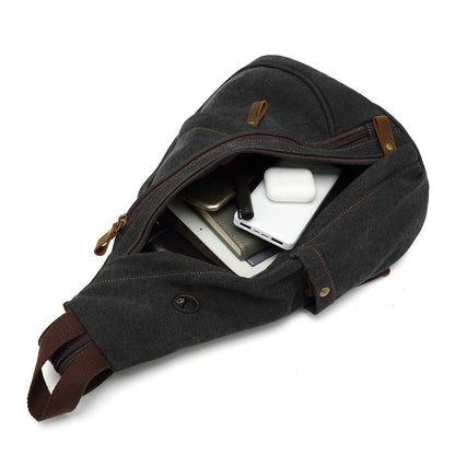 Canvas Crossbody Chest Bag