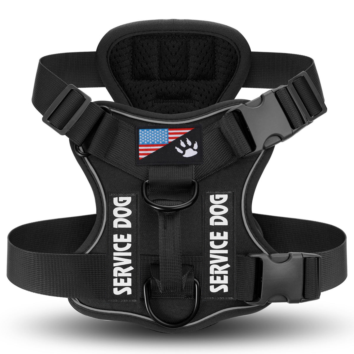 Tactical Reflective Dog Harness Set