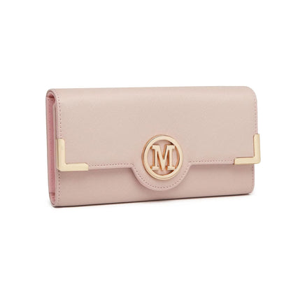 Miss Lulu Women's PU Leather Long Wallet with Card Slots