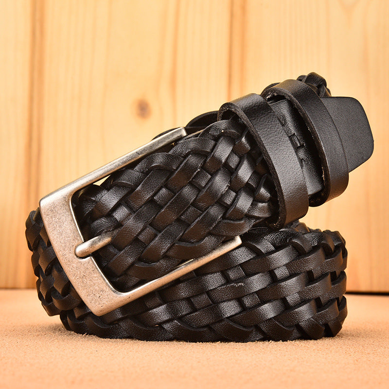 Men's Handwoven Leather Belt