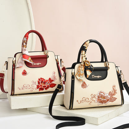 Women's Floral Embroidered Handbag