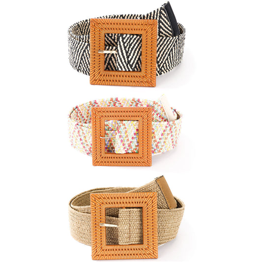 Women's Braided Elastic Waist Belt