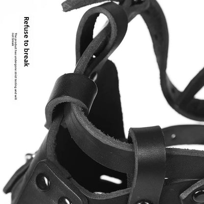Adjustable Leather Dog Muzzle