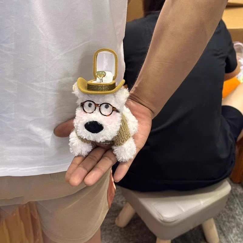 West Highland Puppy Ring Box