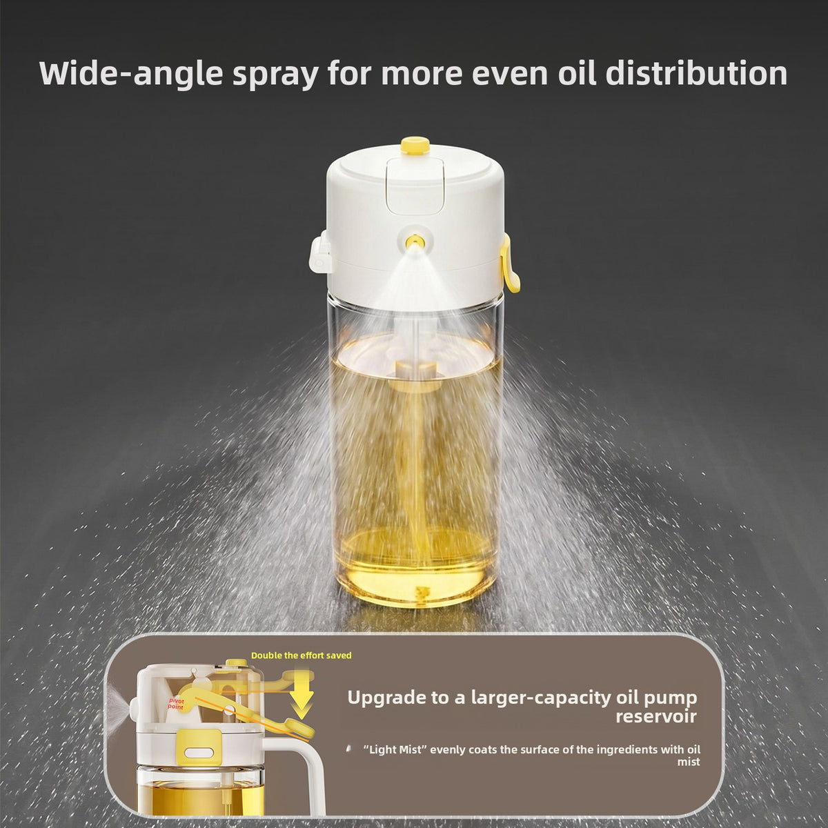 Dual-Use Glass Oil Spray Bottle
