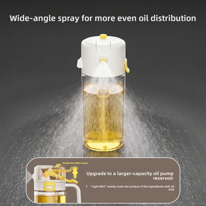 Dual-Use Glass Oil Spray Bottle