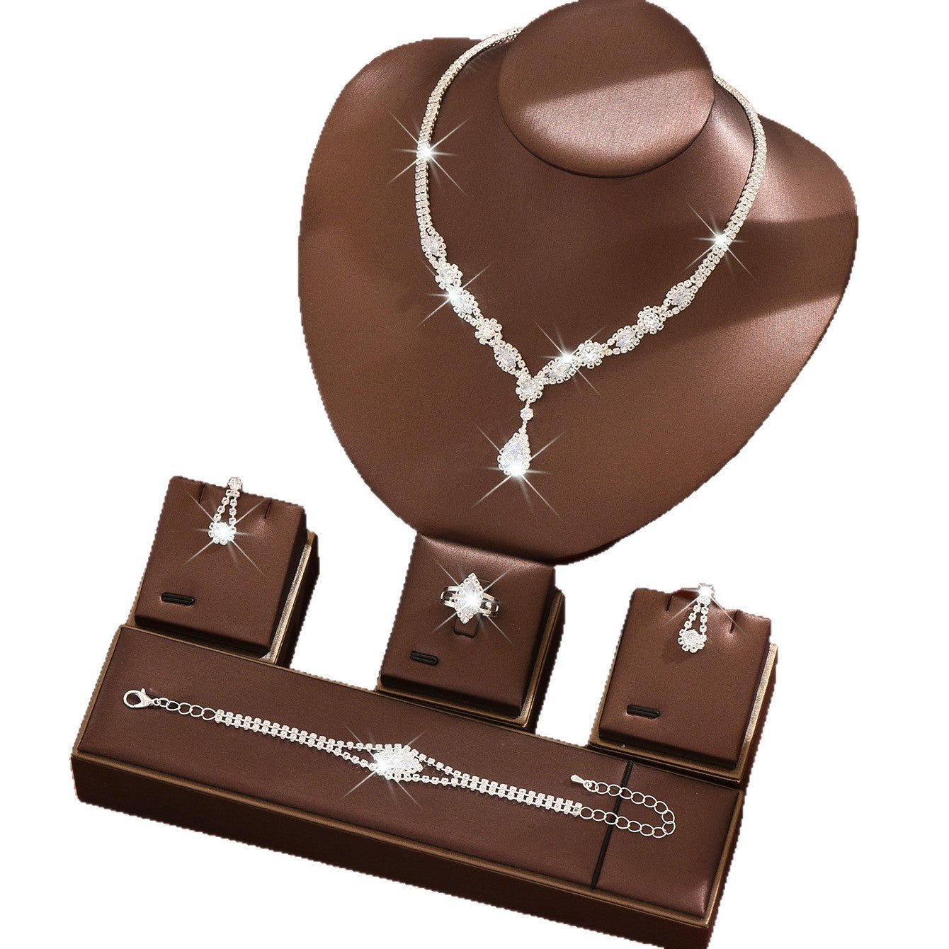 Elegant Rhinestone Jewelry Set