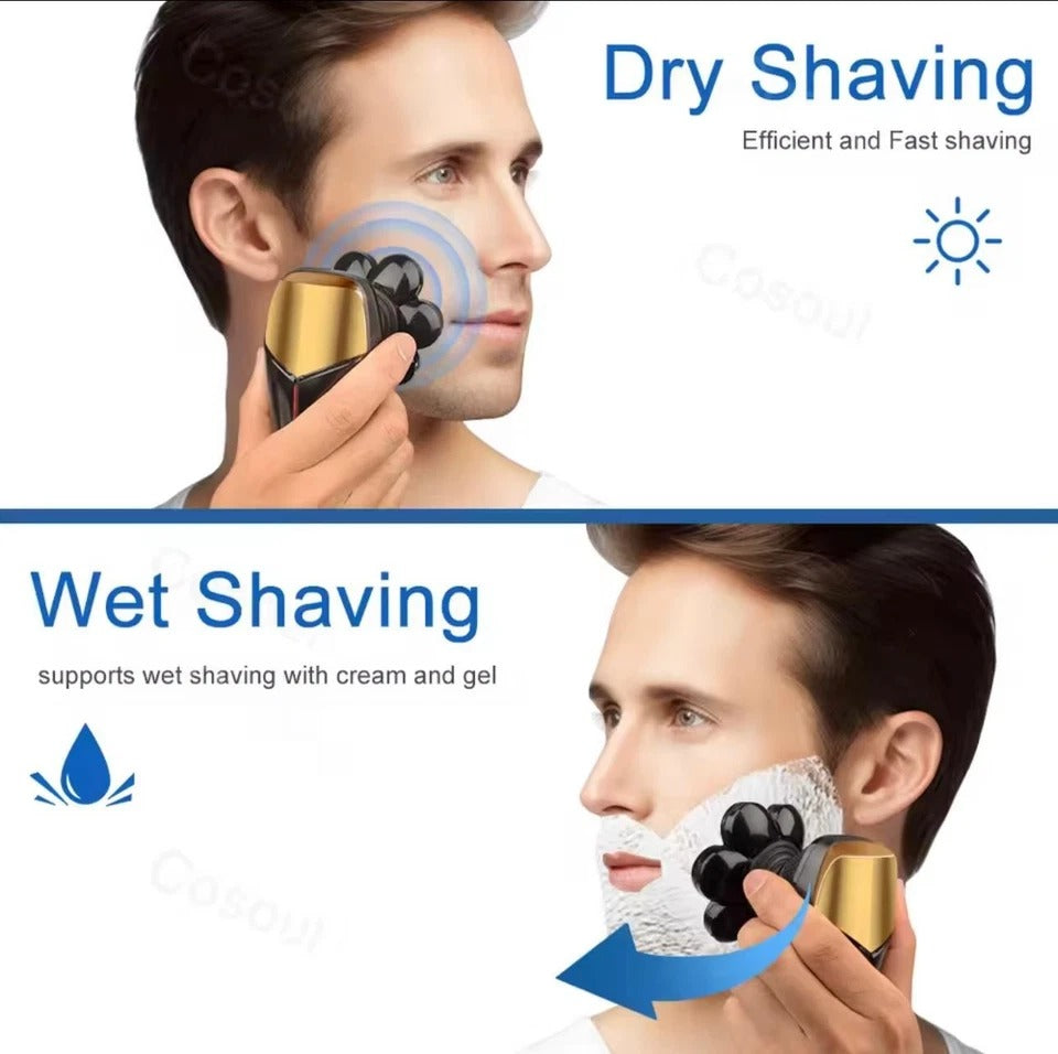 Men Electric Head Shaver Bald Beard Trimmer Rechargeable Rotary Razor