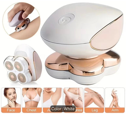 Women 4 Head Electric Shaver 360° USB Rechargeable Wet & Dry Razor