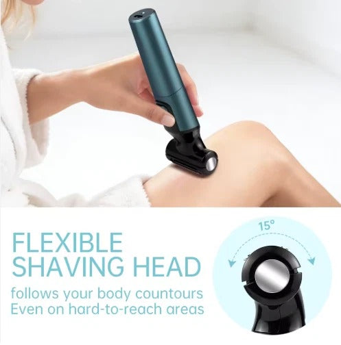 2-in-1 Body & Groin Hair Shaver Waterproof Dual Head Trimmer for Men and Women