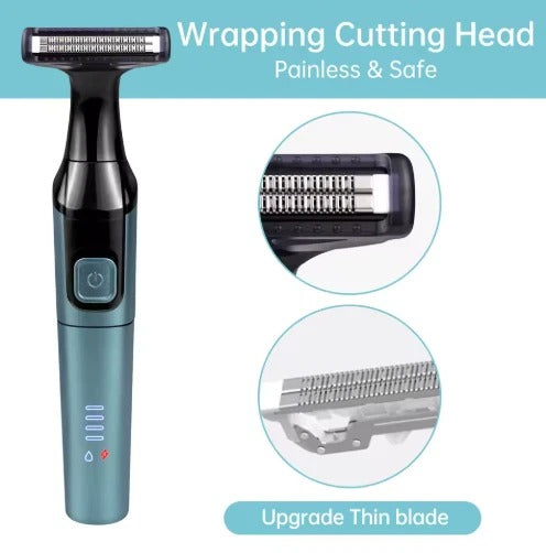 2-in-1 Body & Groin Hair Shaver Waterproof Dual Head Trimmer for Men and Women