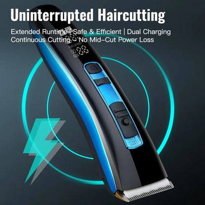 Professional Cordless Hair Clipper – Rechargeable & Washable Barber Trimmer