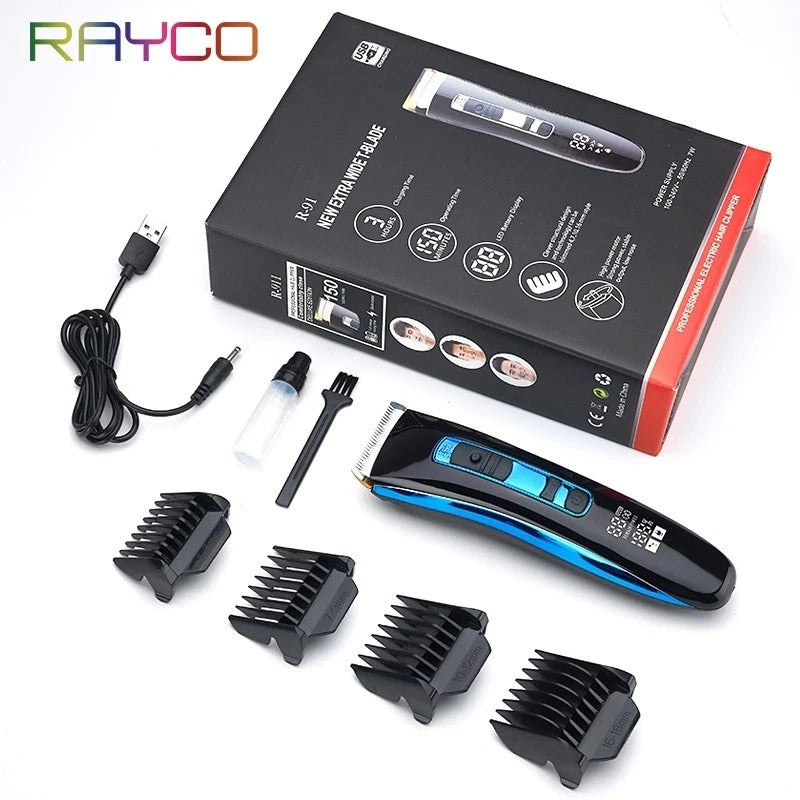 Professional Cordless Hair Clipper – Rechargeable & Washable Barber Trimmer