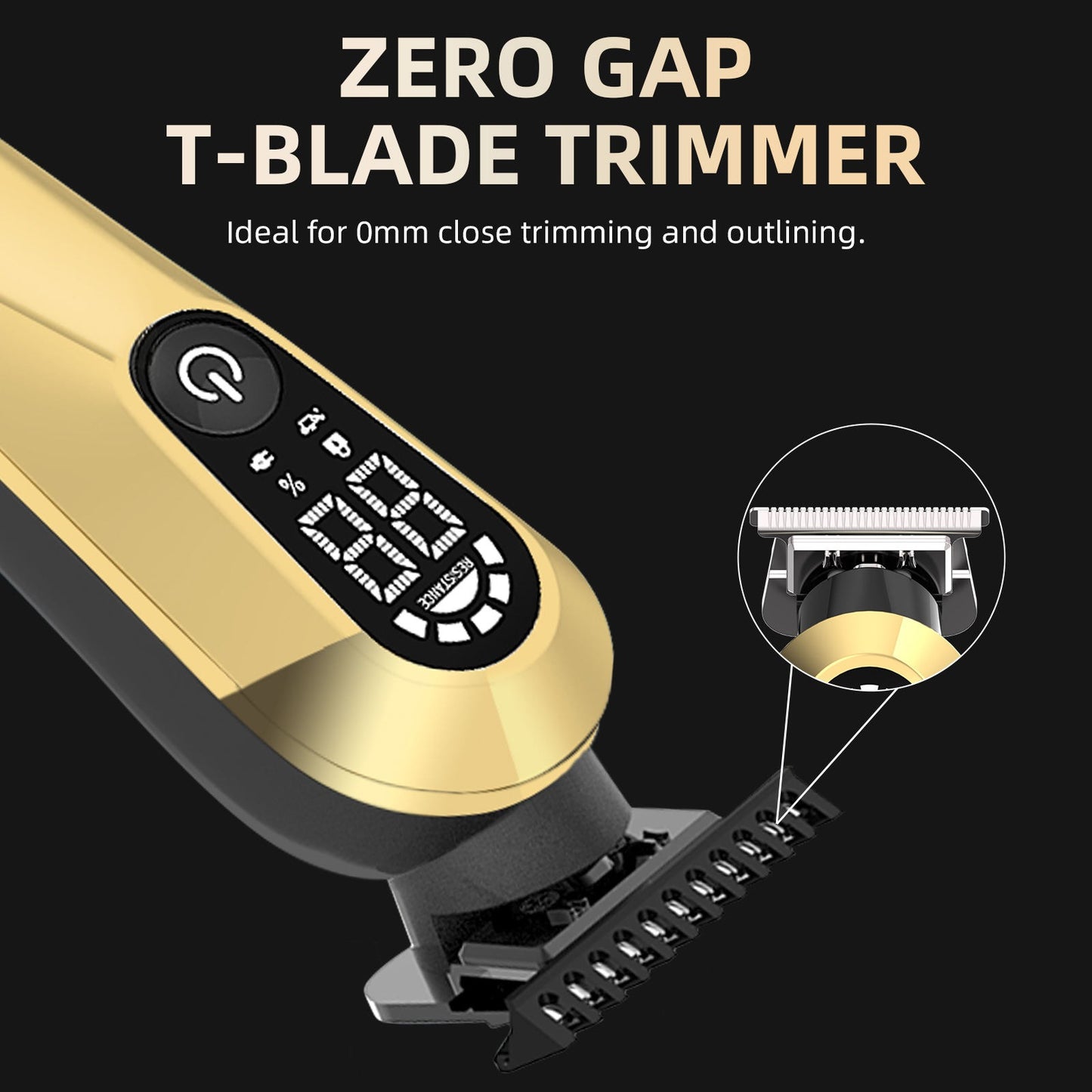 Barber Hair Clipper – Rechargeable LCD Stainless Steel Trimmer