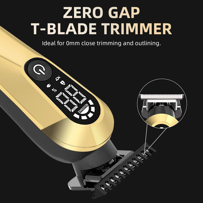 Barber Hair Clipper – Rechargeable LCD Stainless Steel Trimmer