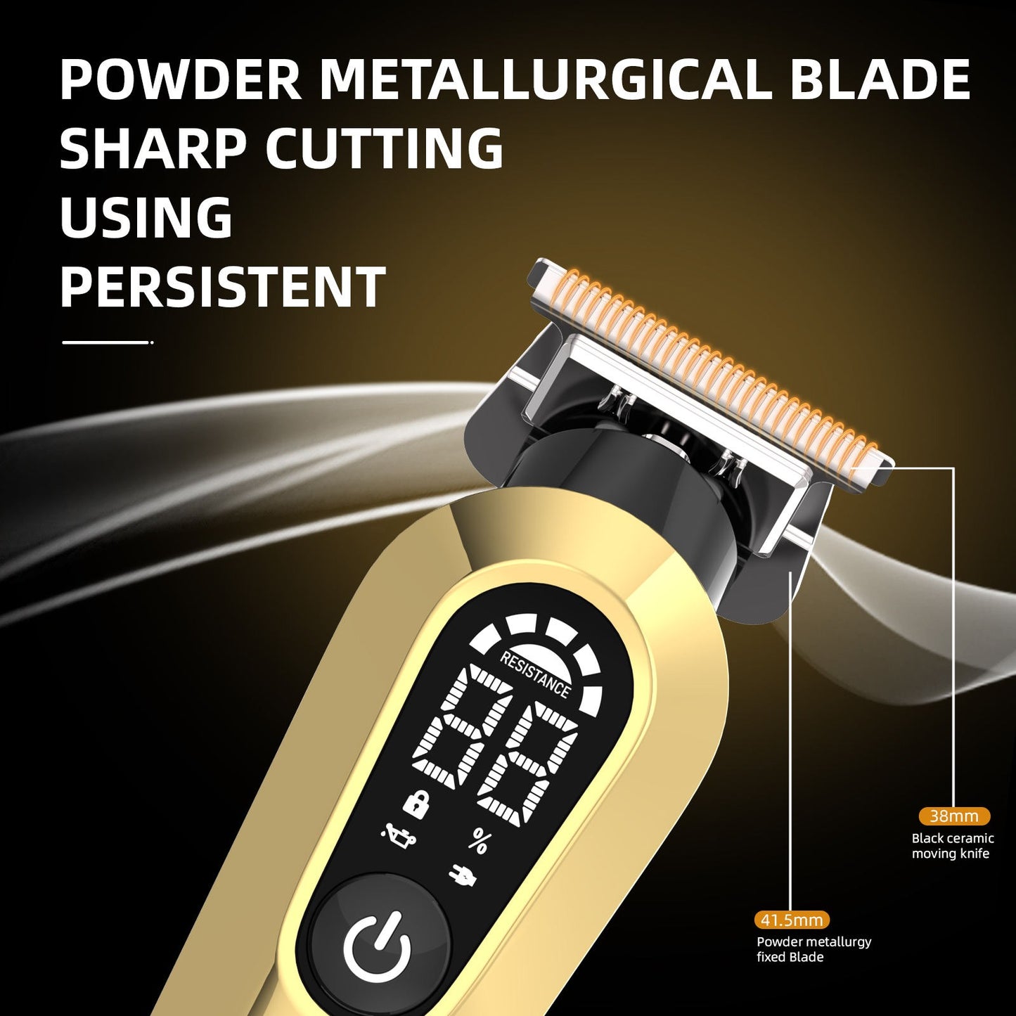 Barber Hair Clipper – Rechargeable LCD Stainless Steel Trimmer
