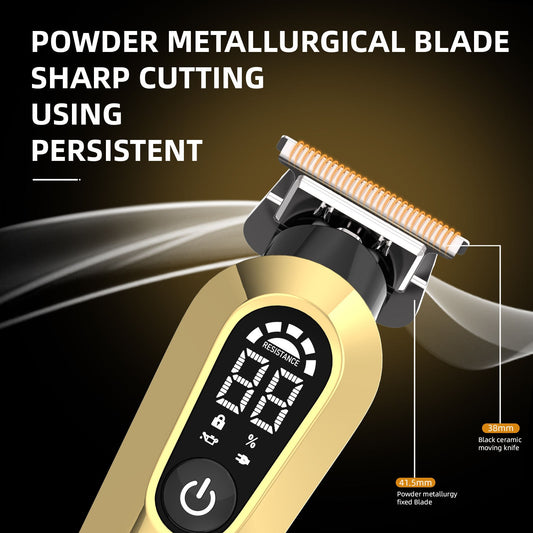 Barber Hair Clipper – Rechargeable LCD Stainless Steel Trimmer