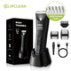Waterproof Body Hair Trimmer for Men – Mute Electric Razor with Replaceable Ceramic Blade for Groin & Body Grooming