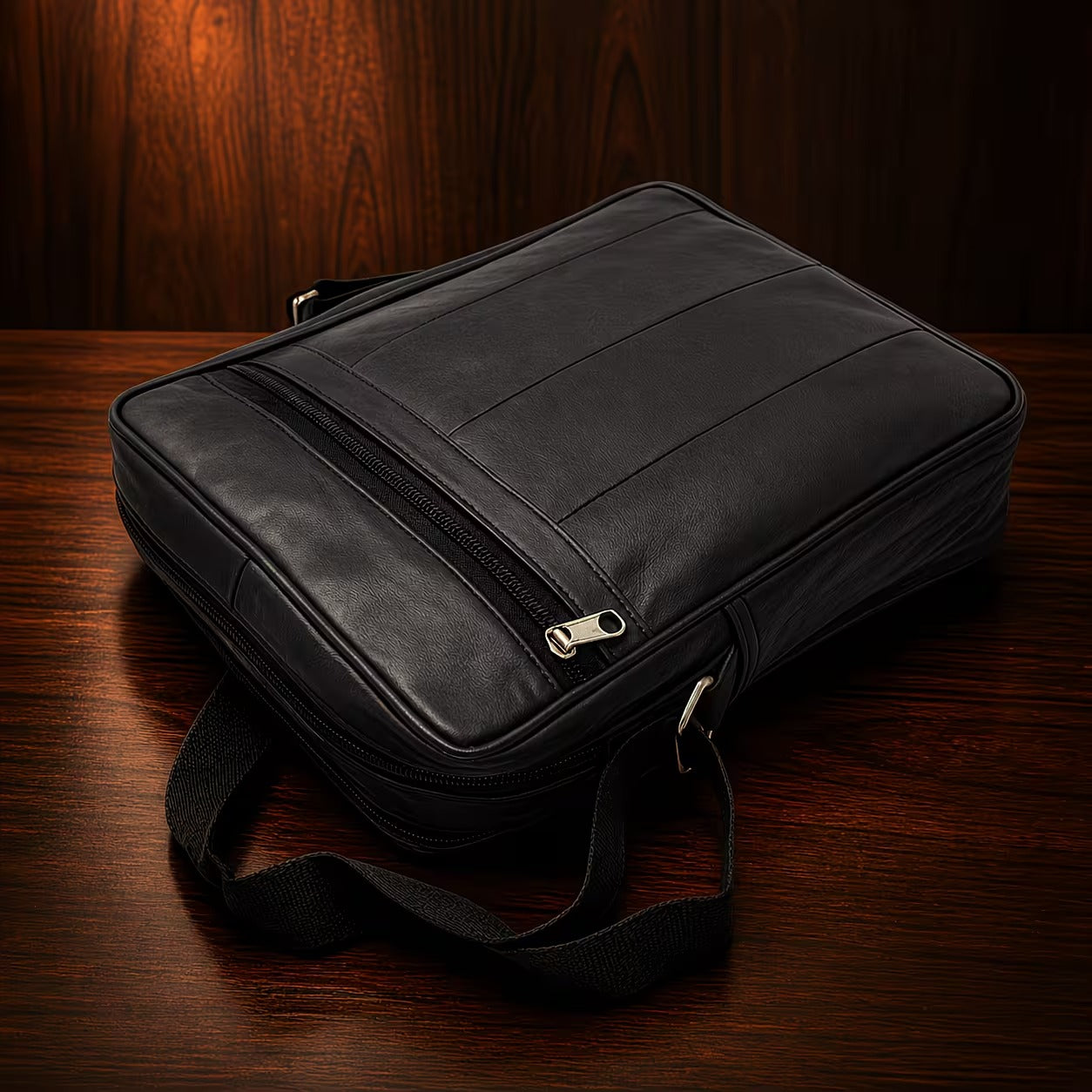 Genuine Leather Crossbody Messenger Bag for Men & Women