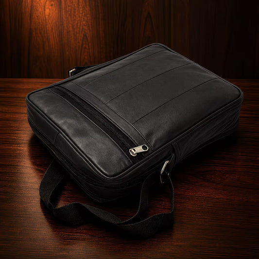 Genuine Leather Crossbody Messenger Bag for Men & Women