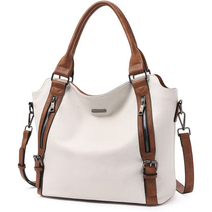 Genuine Leather Women Large Tote & Crossbody Convertible Bag