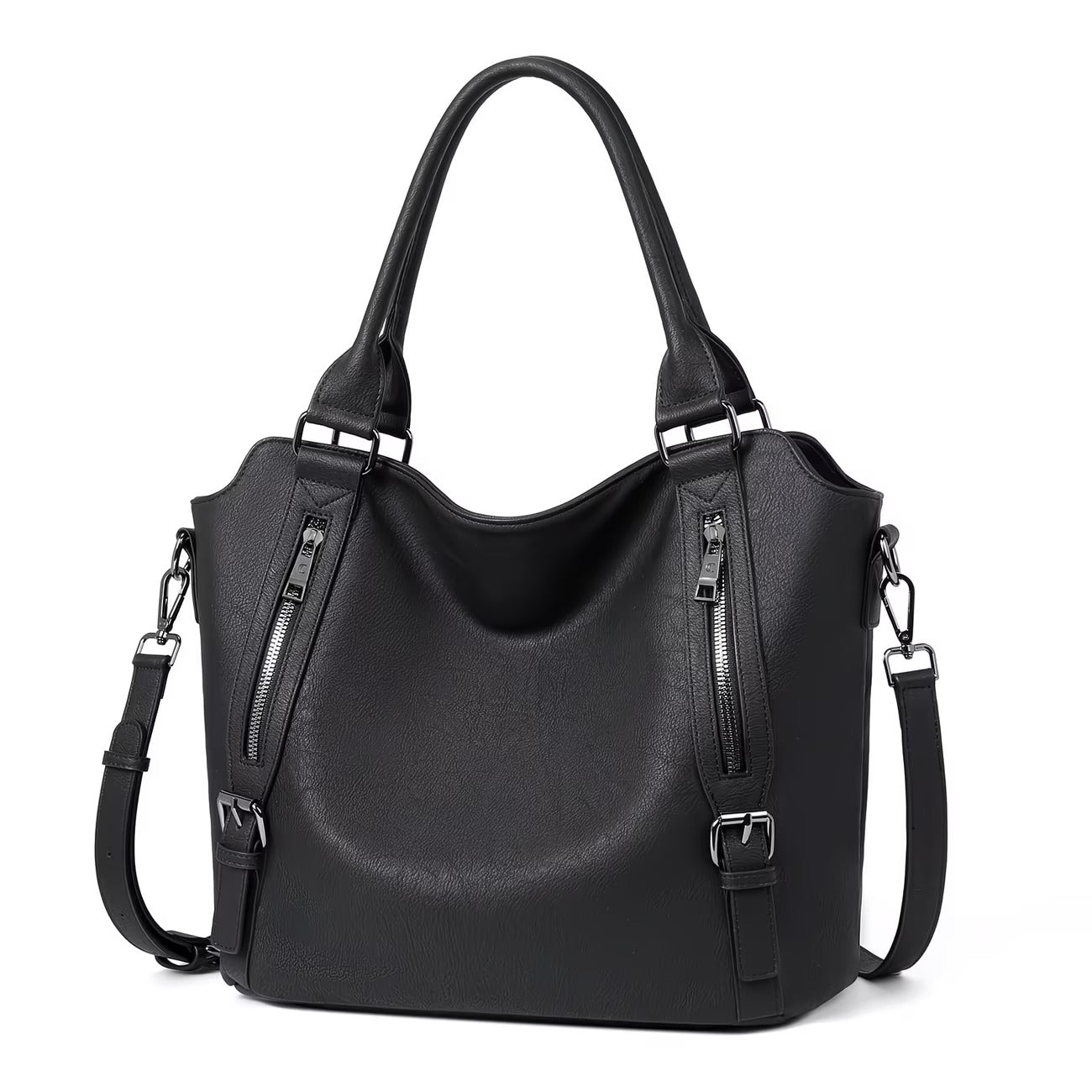 Genuine Leather Women Large Tote & Crossbody Convertible Bag