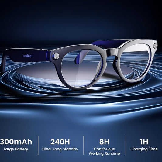 Smart Glasses with Camera, Translator & Music Control for iPhone & Android