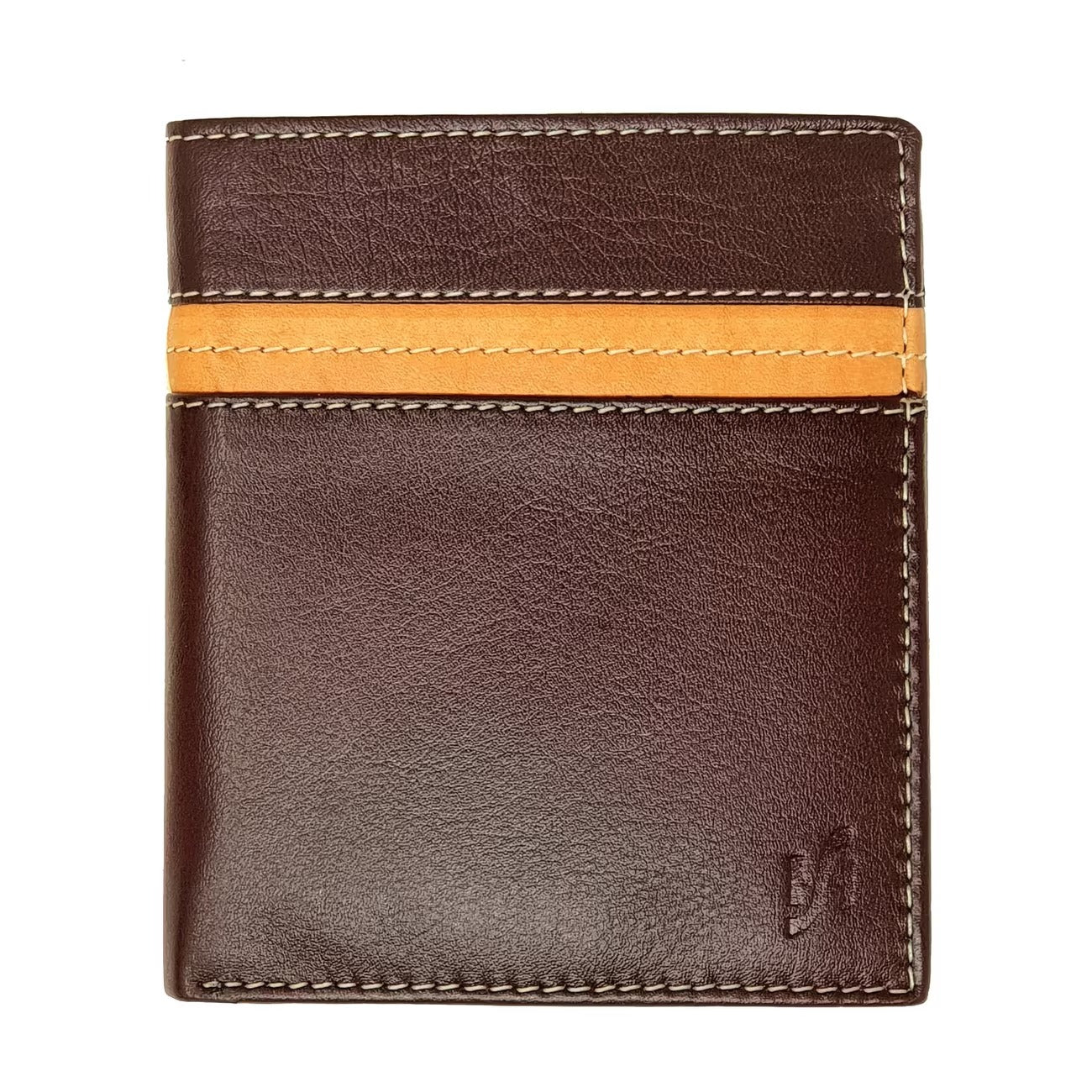Luxury Brown Tan RFID Leather Wallet for Men with Coin Pocket
