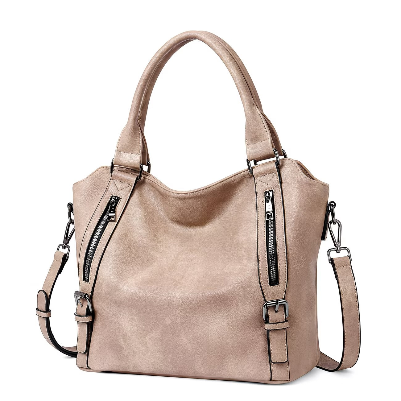Genuine Leather Women Large Tote & Crossbody Convertible Bag