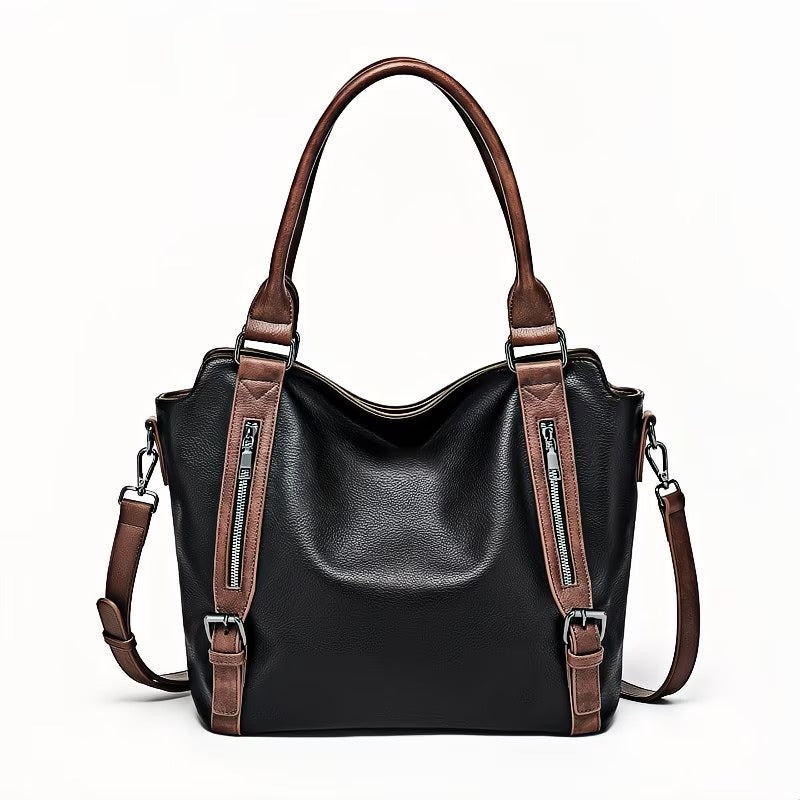 Genuine Leather Women Large Tote & Crossbody Convertible Bag