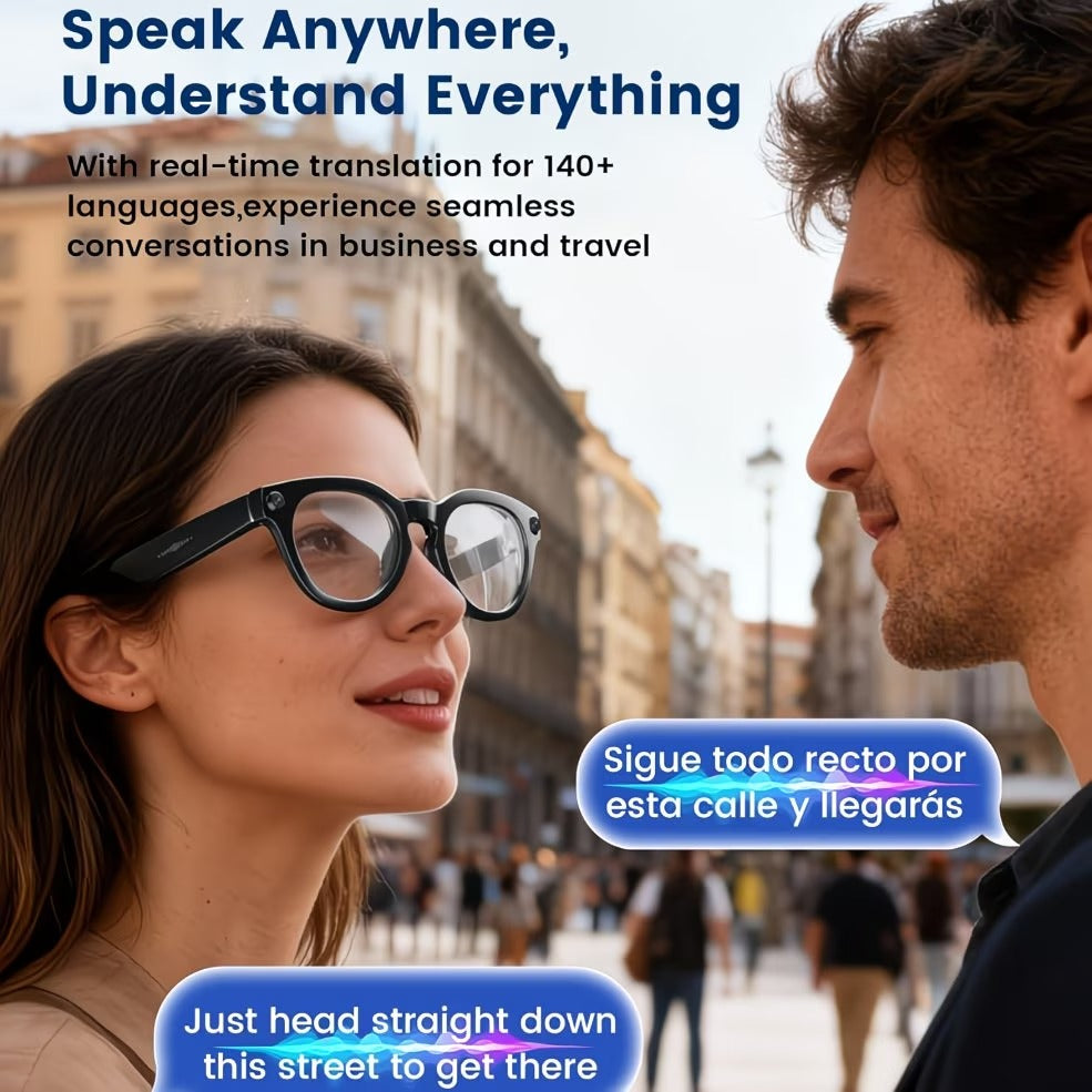 Smart Glasses with Camera, Translator & Music Control for iPhone & Android