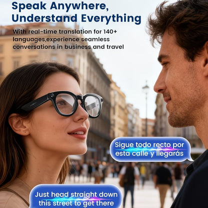 Smart Glasses with Camera, Translator & Music Control for iPhone & Android