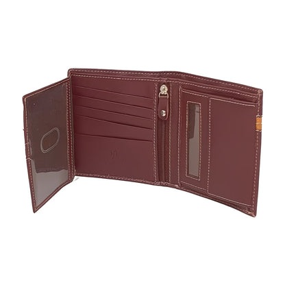 Luxury Brown Tan RFID Leather Wallet for Men with Coin Pocket