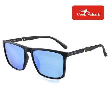 Cook Shark HD Polarized Square Sunglasses for Men