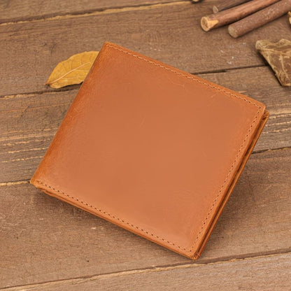 Men’s Genuine Crazy Horse Leather RFID Slim Bifold Wallet