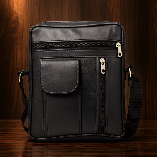 Genuine Leather Crossbody Messenger Bag for Men & Women