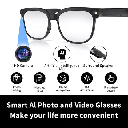 AI Smart Glasses with 800W Camera, Translation & Voice Assistant
