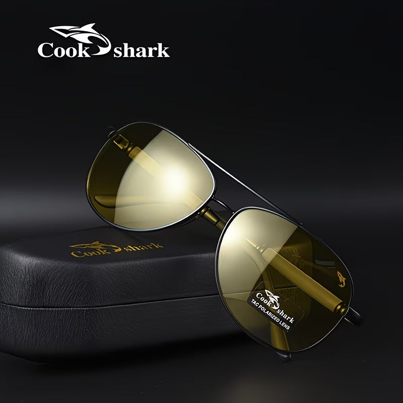 Cook Shark Polarized Photochromic Driving Sunglasses for Men Day & Night