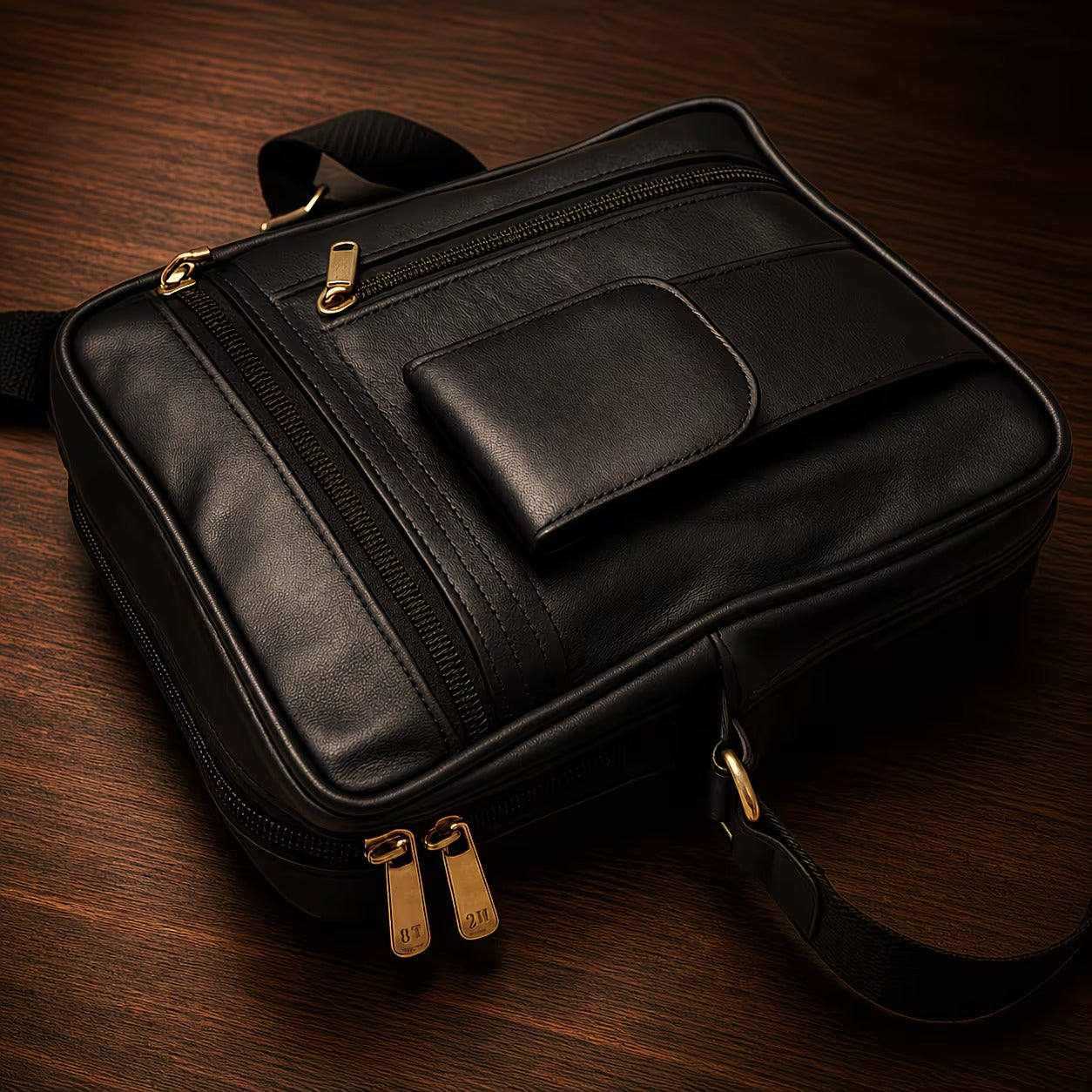Genuine Leather Crossbody Messenger Bag for Men & Women