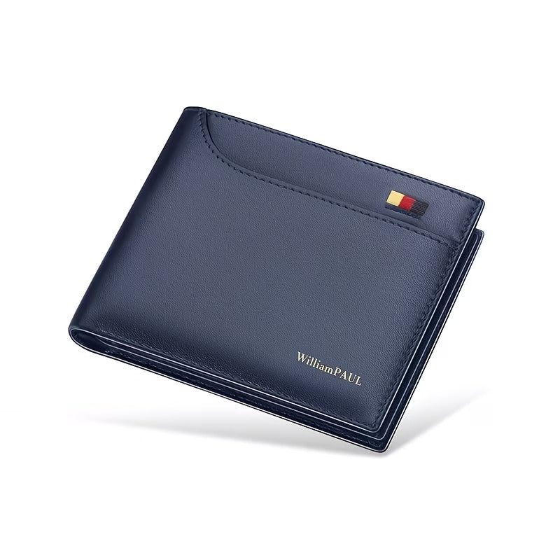 Men’s Genuine Leather Slim Wallet Card Holder with Coin Pocket