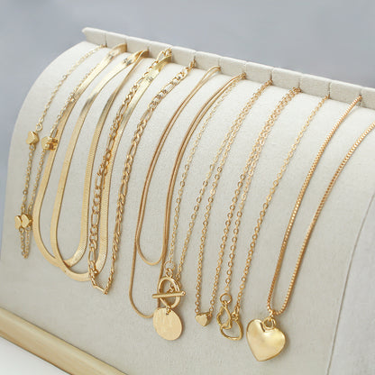 Golden Layered Necklace Set