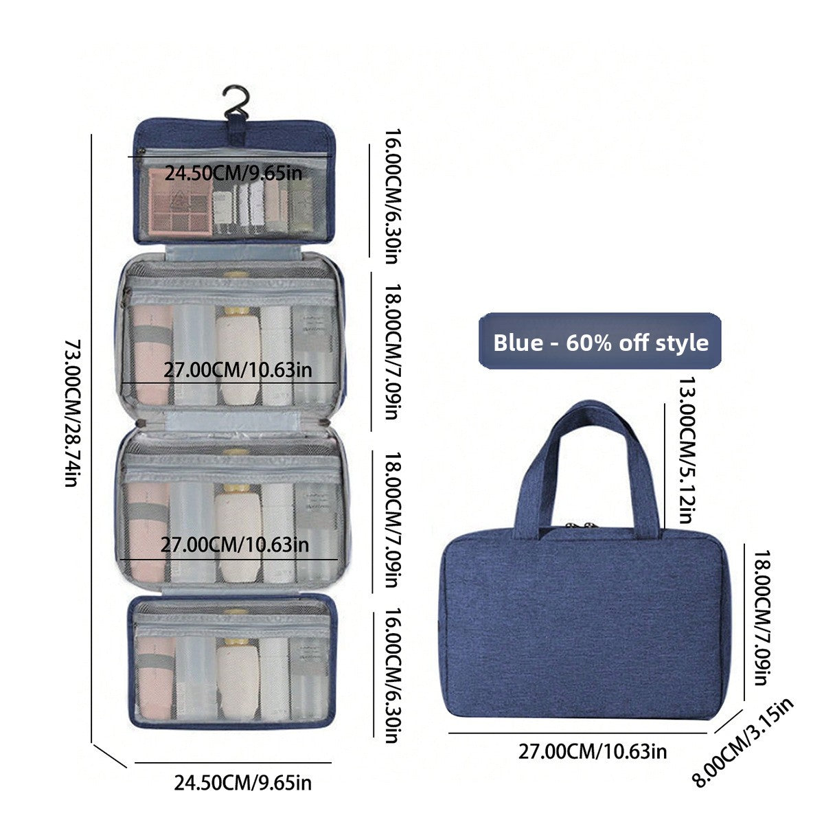 Foldable Cosmetic Wash Bag