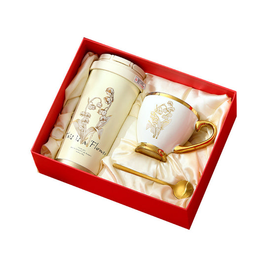 Floral Stainless Steel Thermos Cup